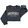 Emergency Dept. Grey Embroidered Crew Neck