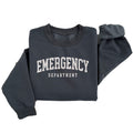 Emergency Dept. Grey Embroidered Crew Neck