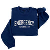 Emergency Dept. Navy Embroidered Crew Neck