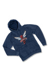 Hornets Blue Acid Wash Hoodie