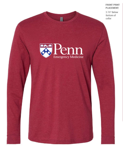 Penn Emergency Dept. Red Long Sleeve Tee