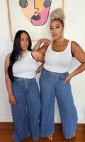 Chic & Flare Pin Stripes Pants